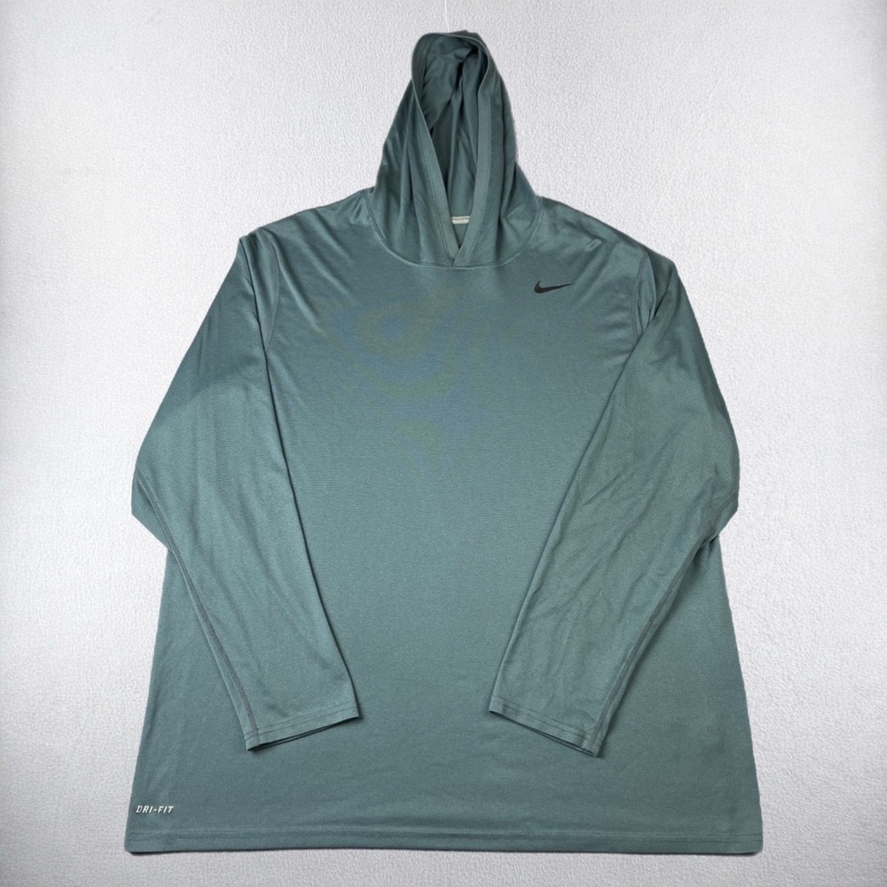Nike Hoodie Mens 2XL Blue Dri-Fit Long Sleeve Activewear 559970-481